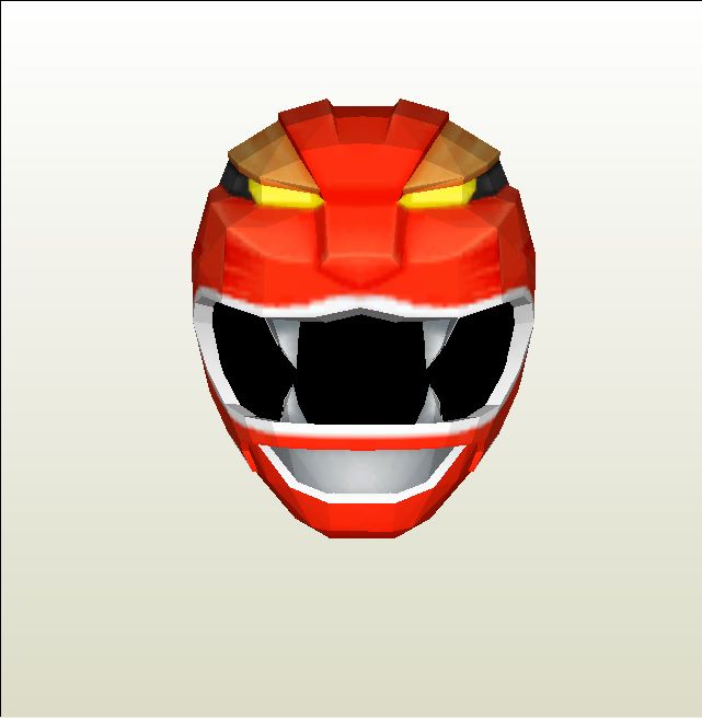 Mô hình giấy Super Sentai Mũ gao đỏ (đội được) Gaored Helmet (Hyakujuu Sentai Gaoranger/Siêu nhân Gao)