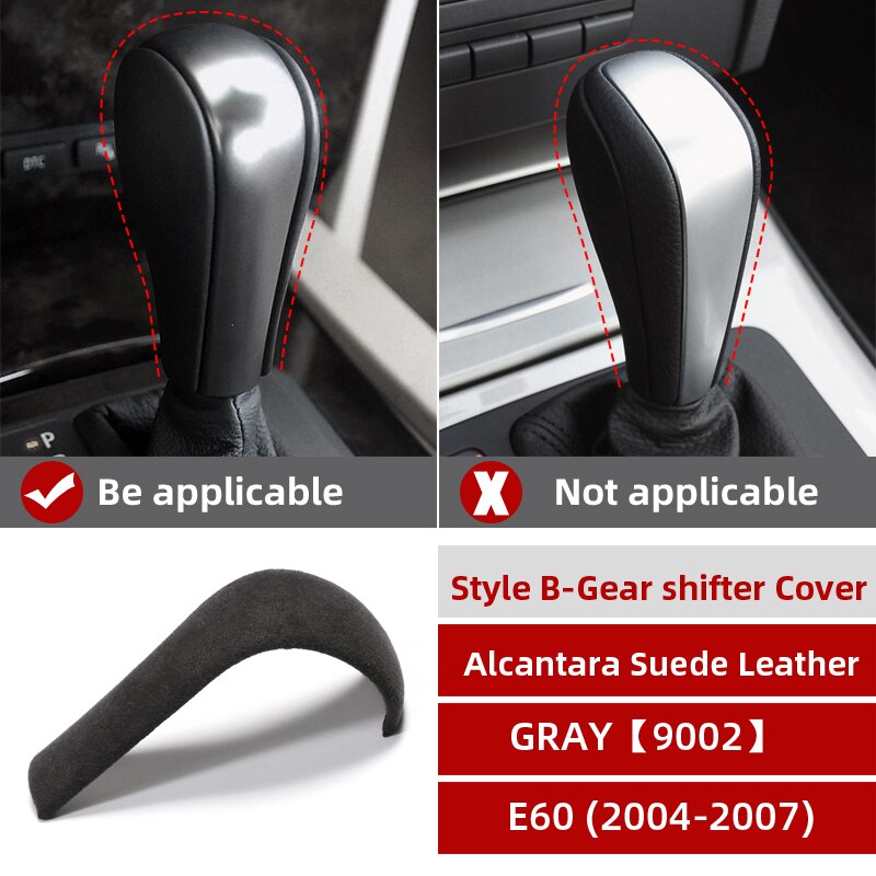 TPIC Alcantara Wrap For BMW E60 X5 E70 X6 E71 E90 E92 F10 F15 F07 Gear  Shift Knob ABS Cover Sticker Car Interior Accessories