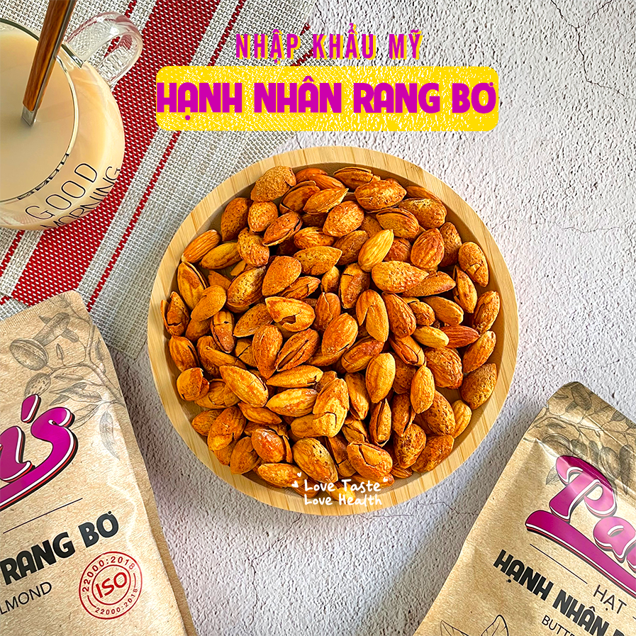 Hạnh nhân rang bơ nhập khẩu Mỹ Pams 150g/hũ