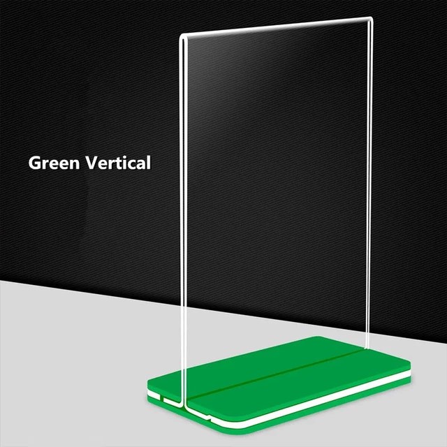 Menu mica A4, nhiều màu, Kệ menu đế lùa trong suốt, bảng mica đẹp .Mica .Mica