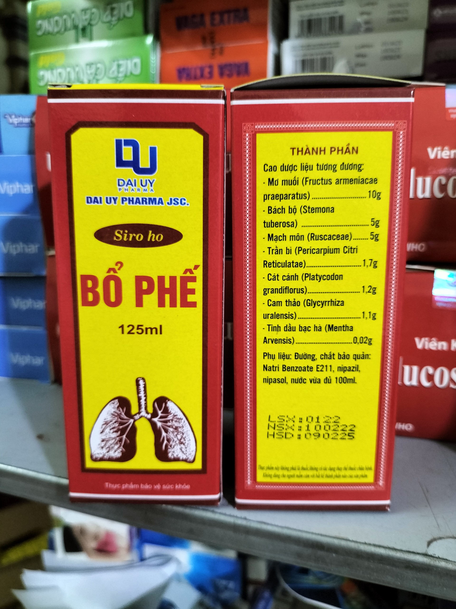 Bổ Phế Công Ty Dược Phẩm Đại Uy (Chai 125ml)