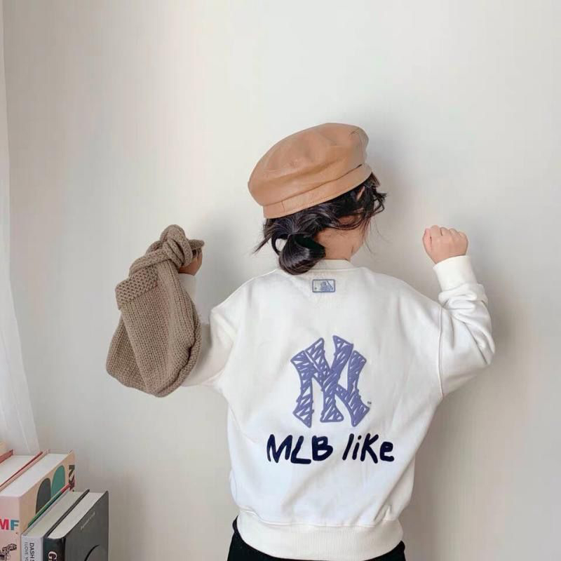 Hobibear children's new plush sweatshirt print, long sleeve top, kids top