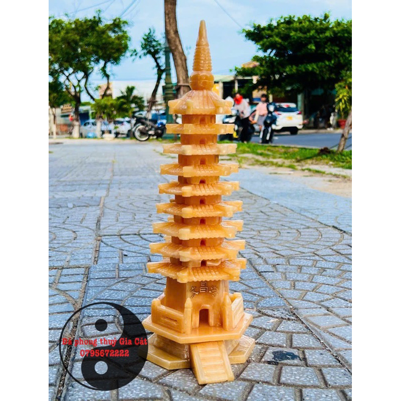 Tháp văn xương đá ngọc hoàng long 38 cm kiểm định