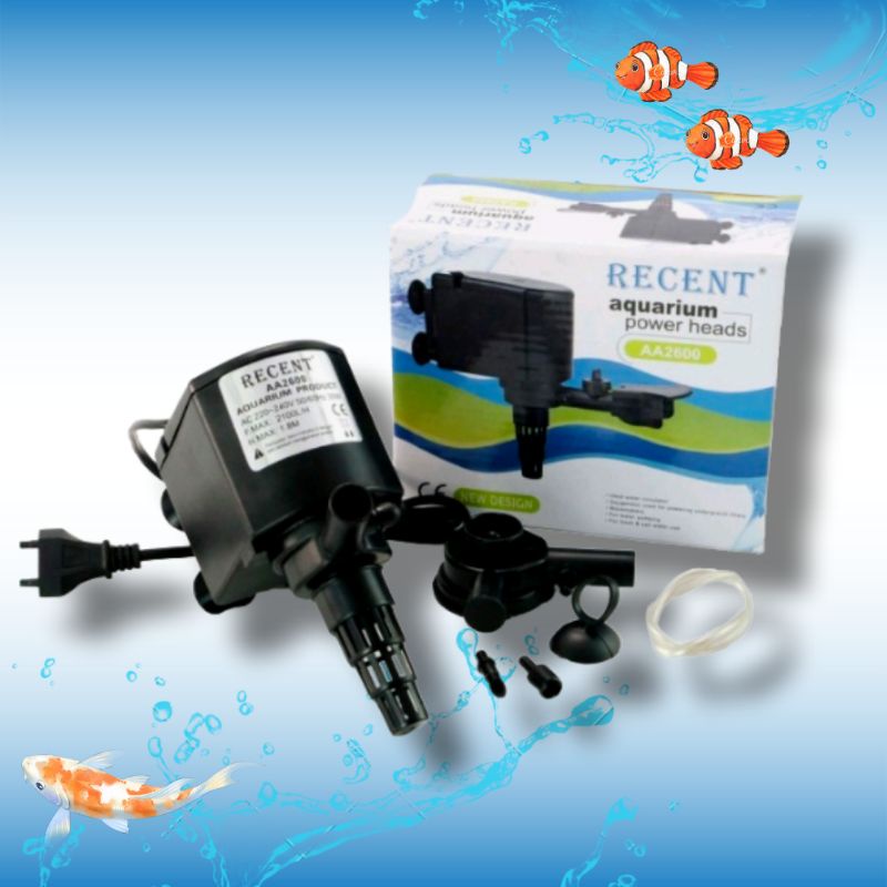 RECENT AA 2600 Pompa aquarium kolam Hidroponik Air mancur