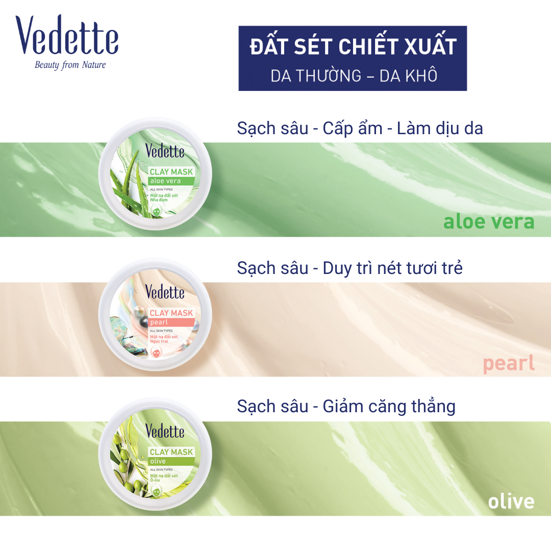 Mặt nạ đất sét Ngọc Trai Vedette 145g