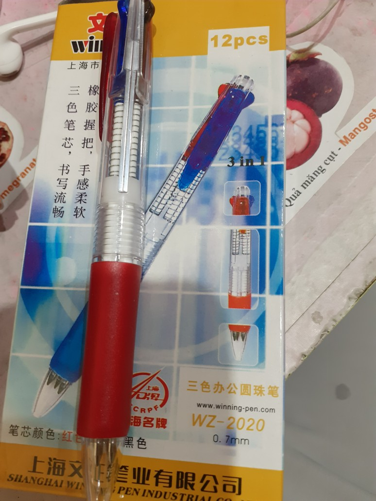 Bút bi bấm 3 ngòi Winning