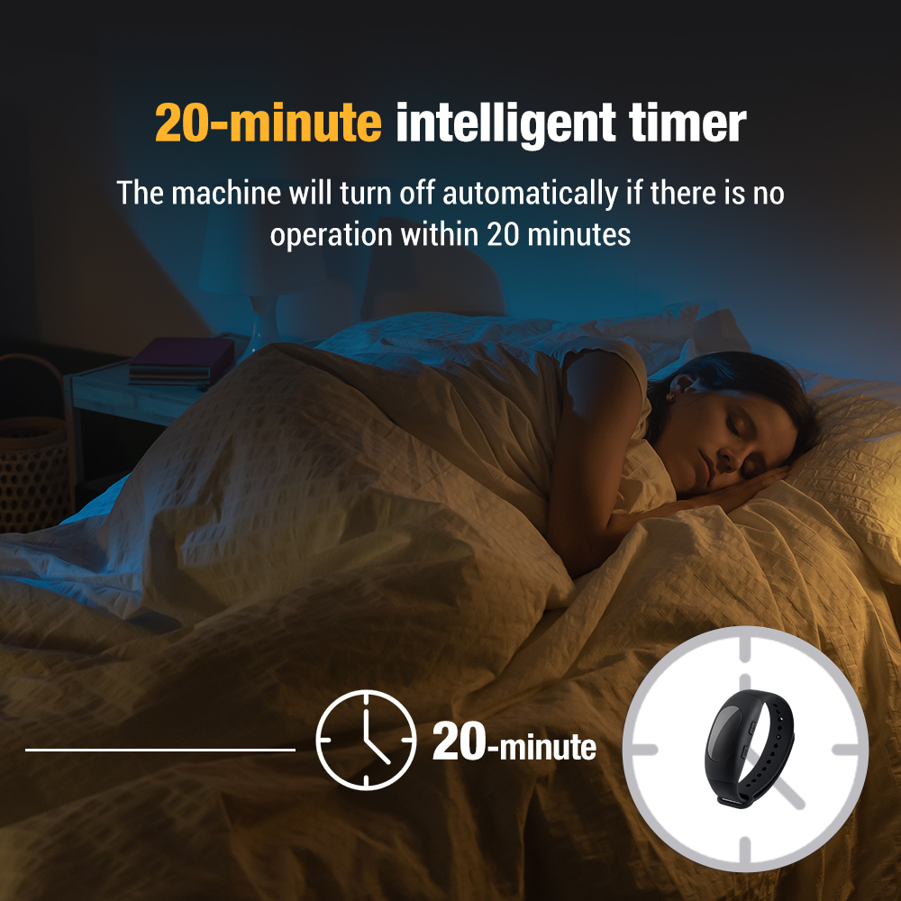 Hailicare Micro-current Intelligent Sleep Aid Low Frequency Pulse Stress Reduction Sleeping Apparatus Insomnia Physical Therapy Watch Wearable Sleeping Device Improve Mood Anxiety USB Charging