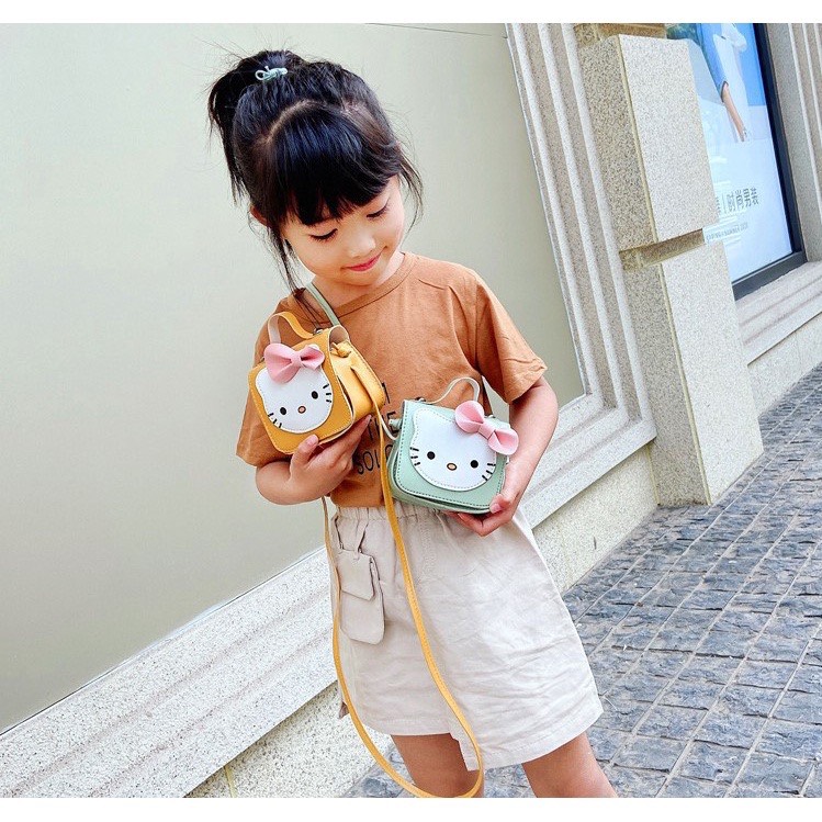 Túi Đeo Chéo Mini Hình Mèo Hello Kitty Cho Bé Gái Chubby Storee