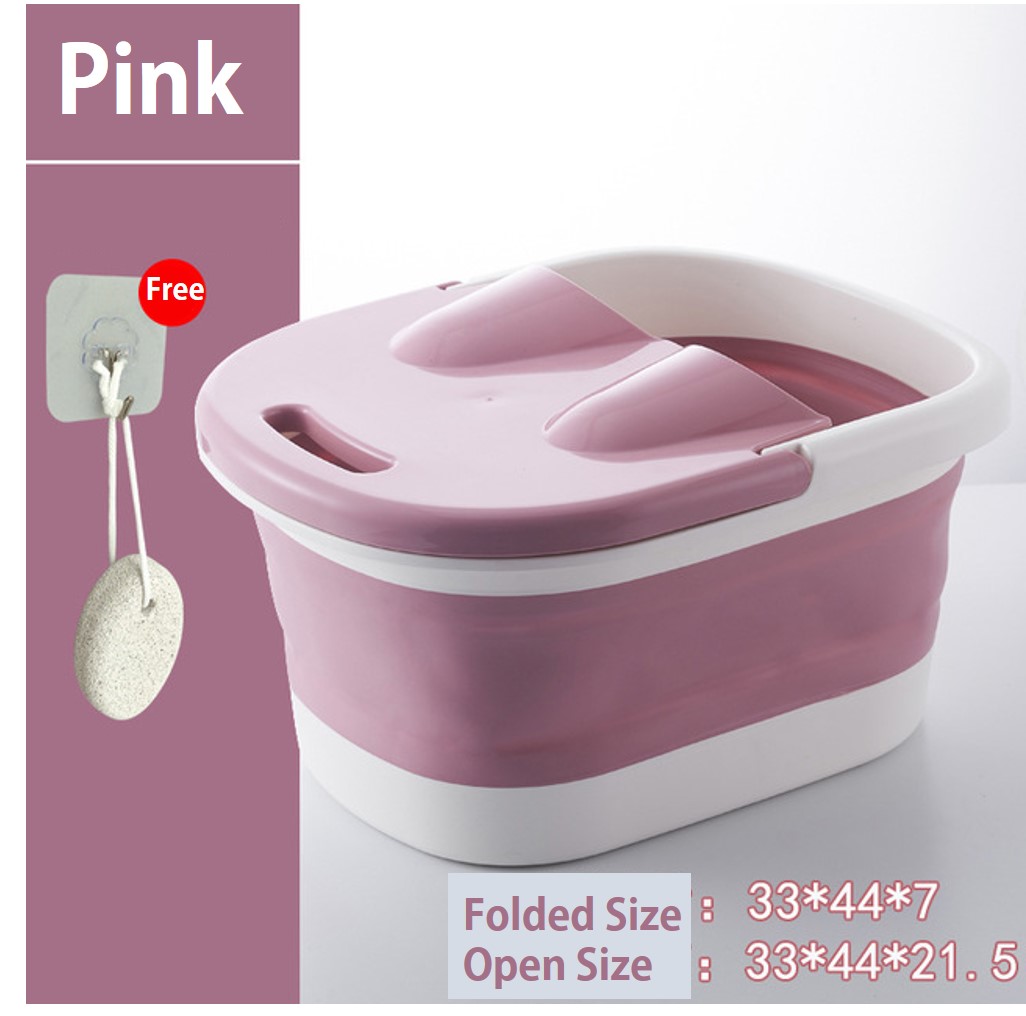 Foldable Foot Spa Massager Bucket / Collapsible Foot Bath Basin + FREE