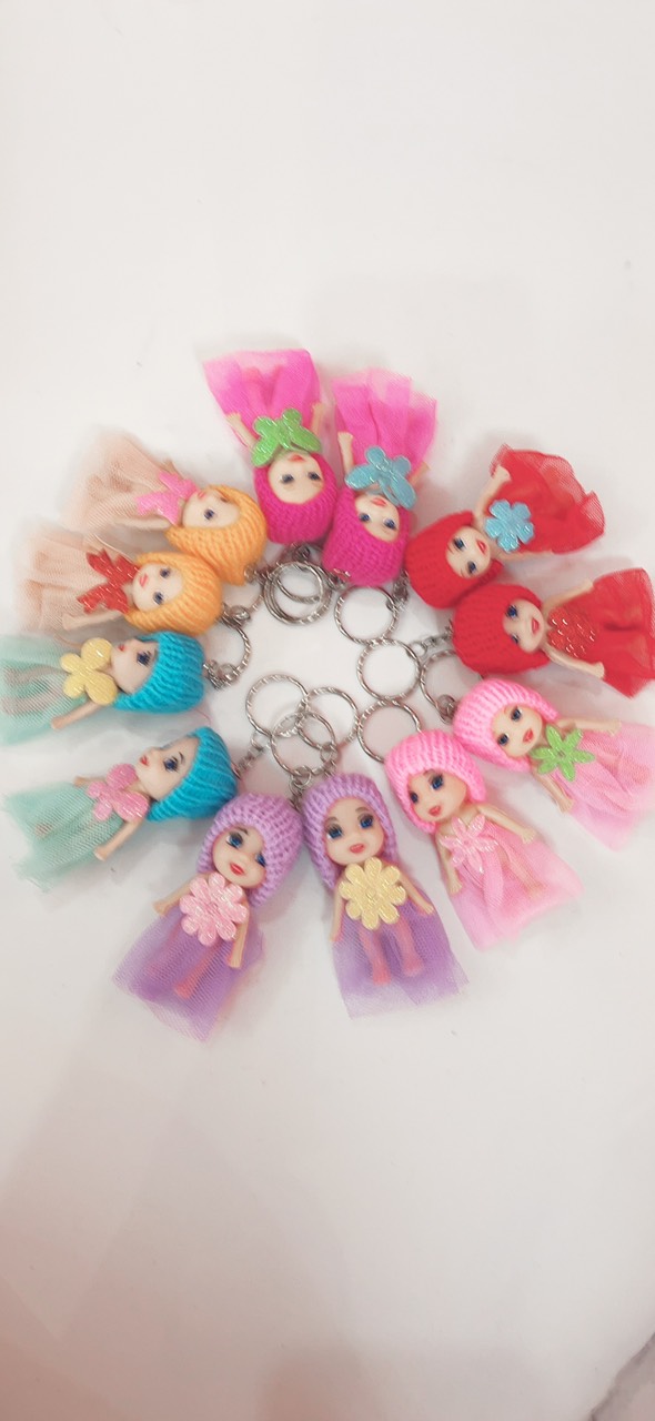 Búp bê chibi có móc khóa treo cặp xinh xắn 10cm