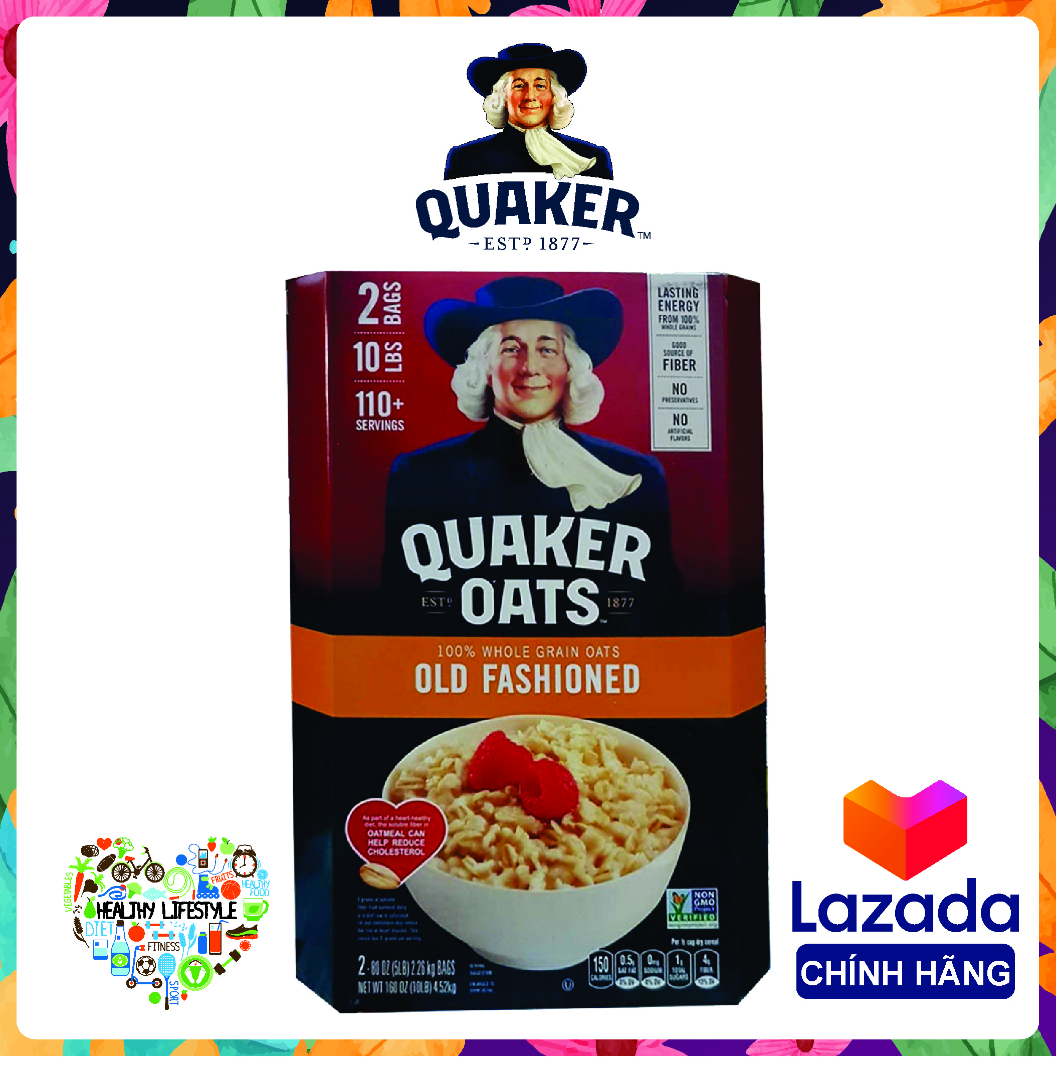 Yến mạch Quaker Oats Old Fashioned 4.52kg