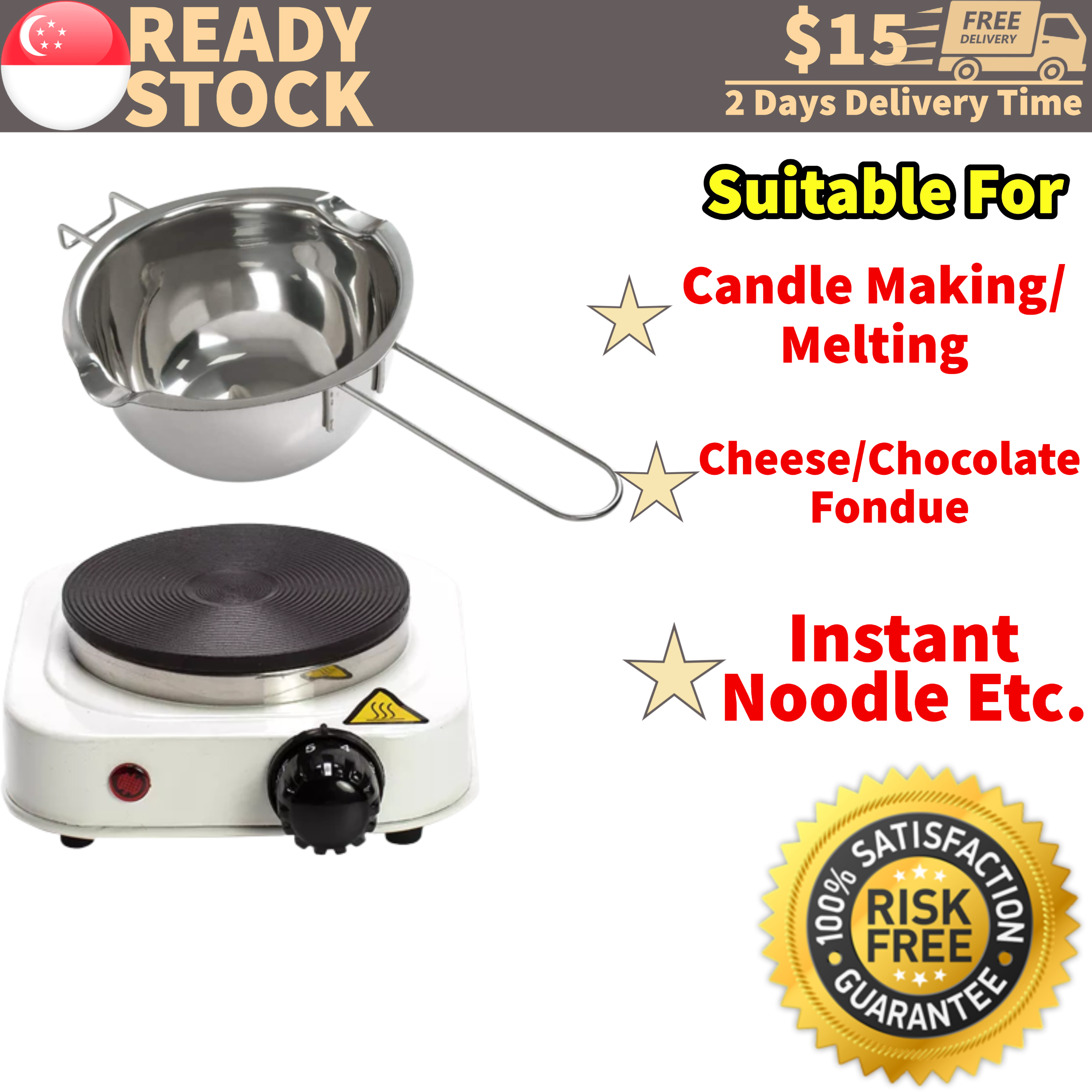 Hot Plate for Candle Making, Portable Electric Stove Melting