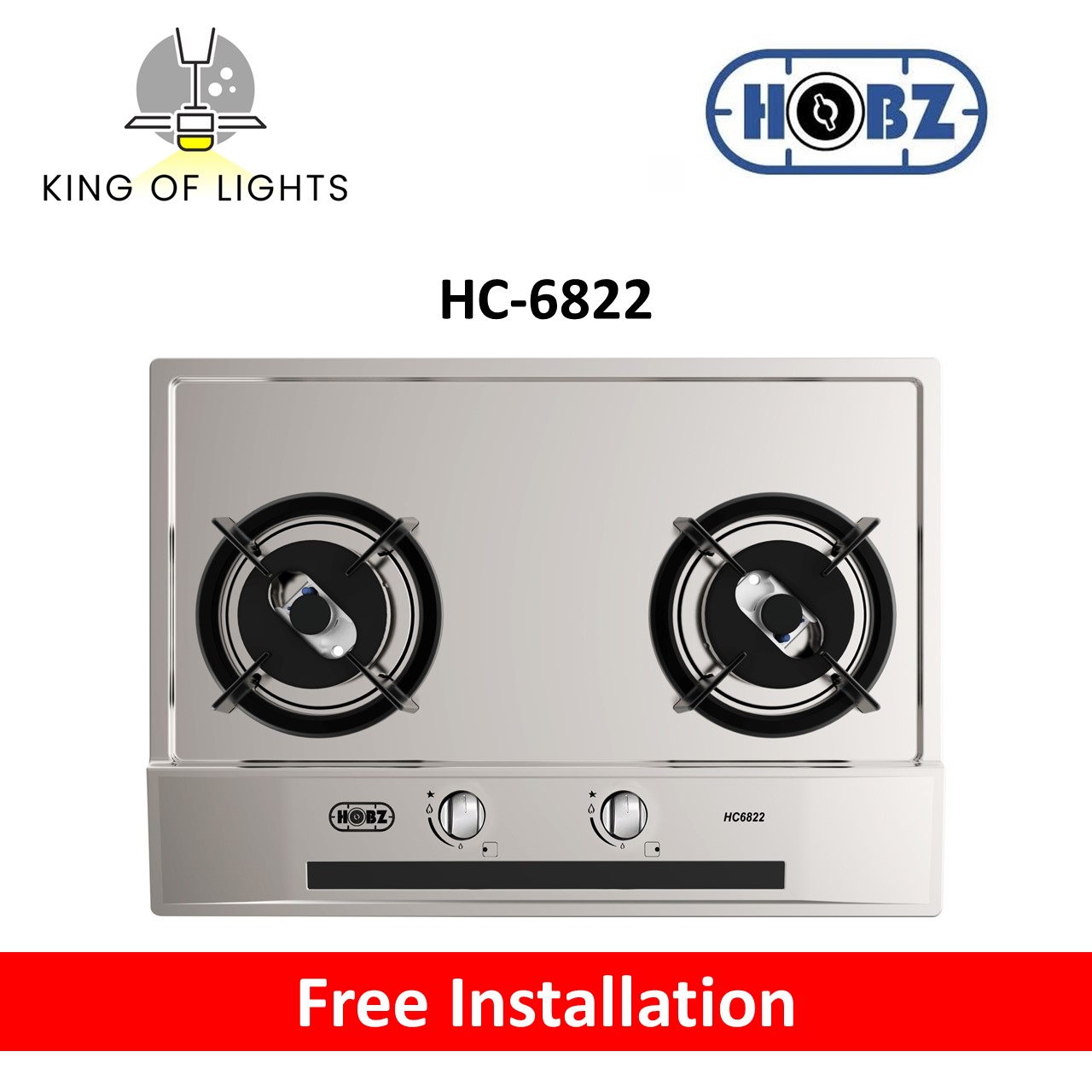 Hobz HC6822 2Burner Stainless Steel Gas Hob Lazada Singapore