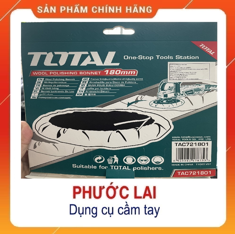 Nỉ đánh bóng 180mm Total TAC721801
