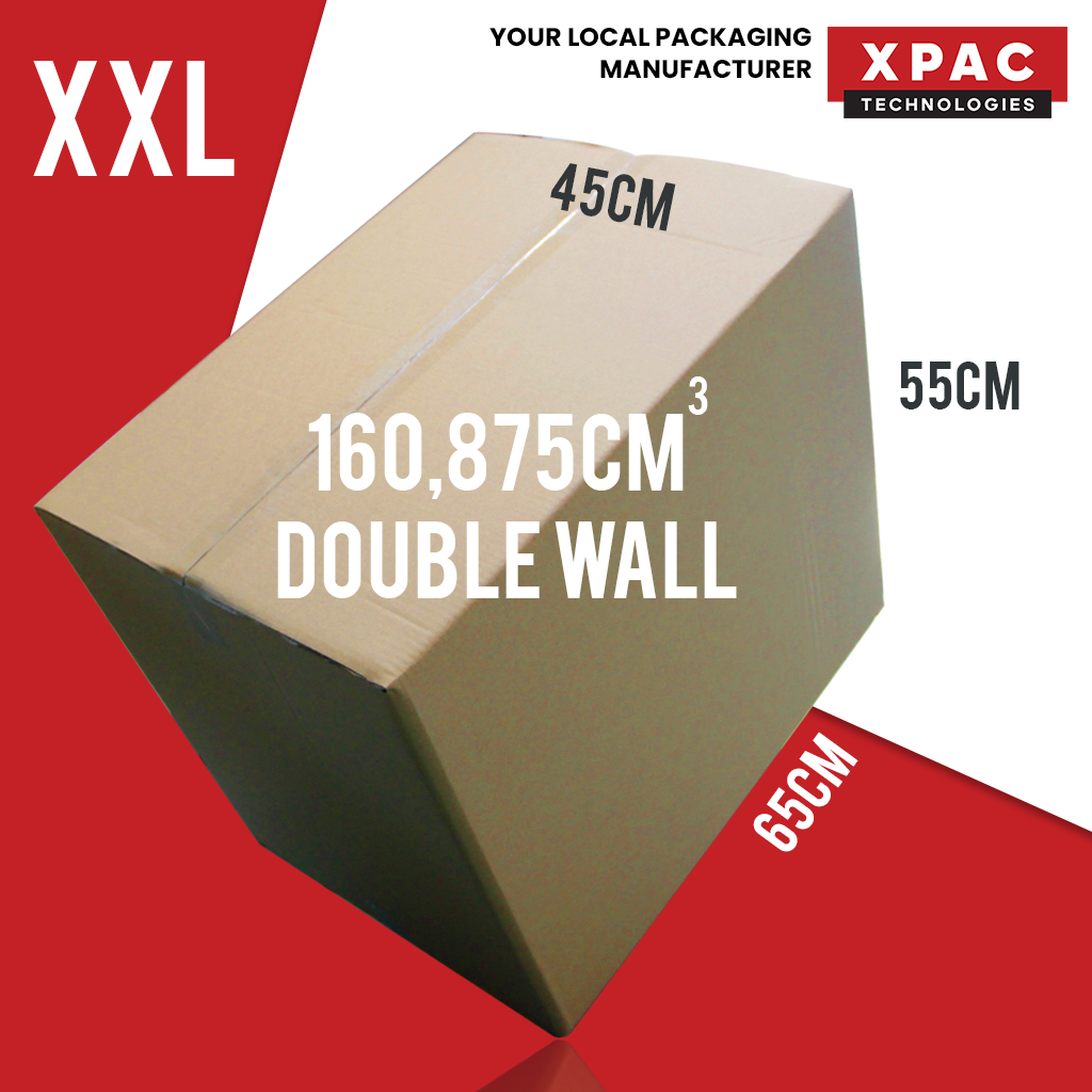 Double Wall Carton Boxes XXL 65 x 45 x 55cm Moving Boxes