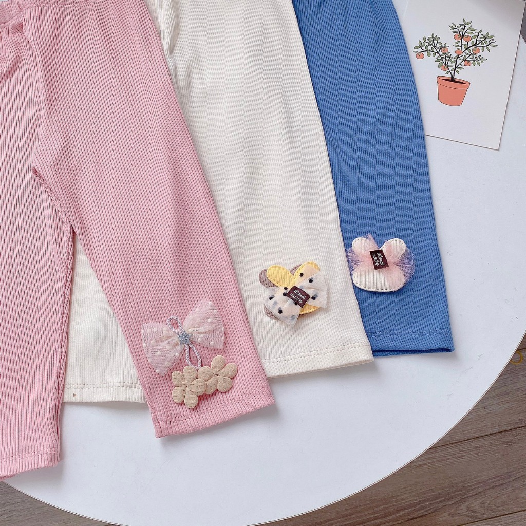 COM BO 4 QUẦN LEGGING TĂM CHO BÉ MỀM MỊN (QT)