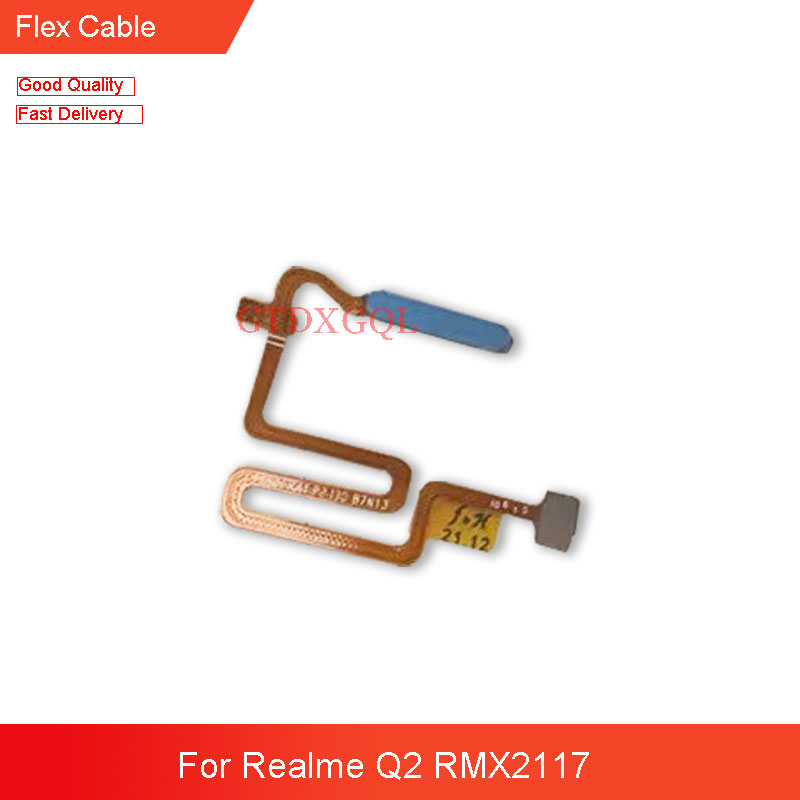 Replacement For Oppo Realme Q2 RMX2117 Fingerprint Sensor Home Button Key Touch ID Flex Cable