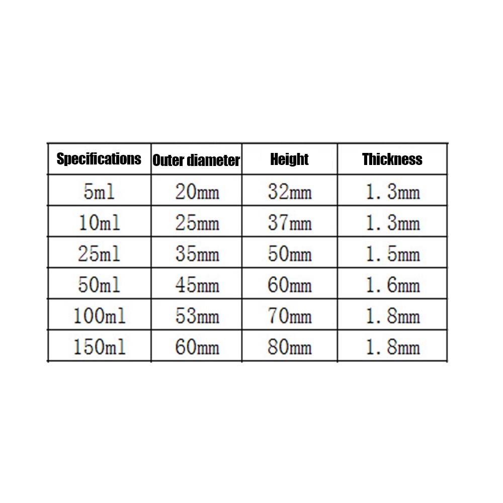 CLASOE 10ml 25ml 50ml 100ml 150ml Lipstick Heating Beaker Thicken Transparent Measuring Beaker Multifunctional Handmade Lip Balm Glass Low Form Beakers Chemistry Lab