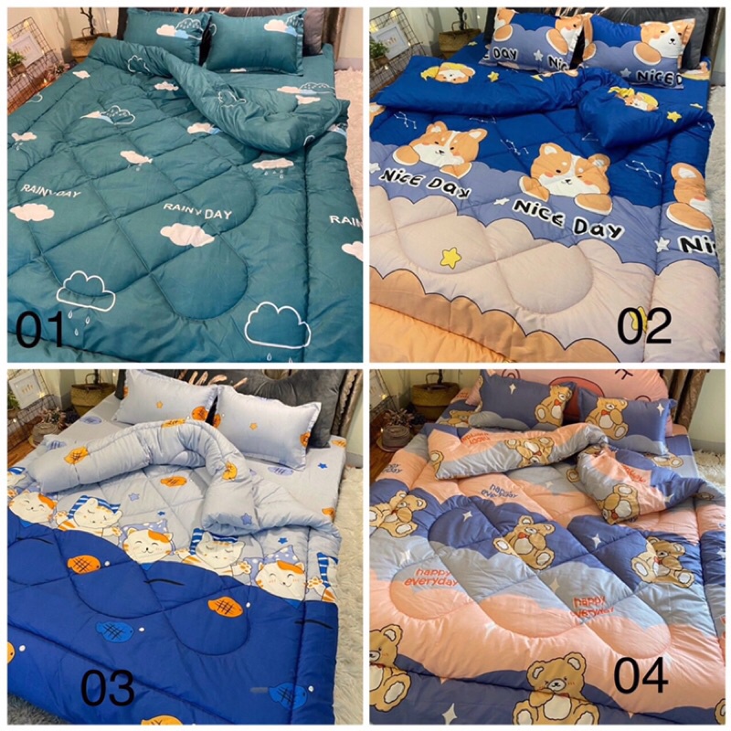 [FreeshipMAX] Poly Cotton chăn phao dày loại 1 mẫu mới (được chọn mẫu)