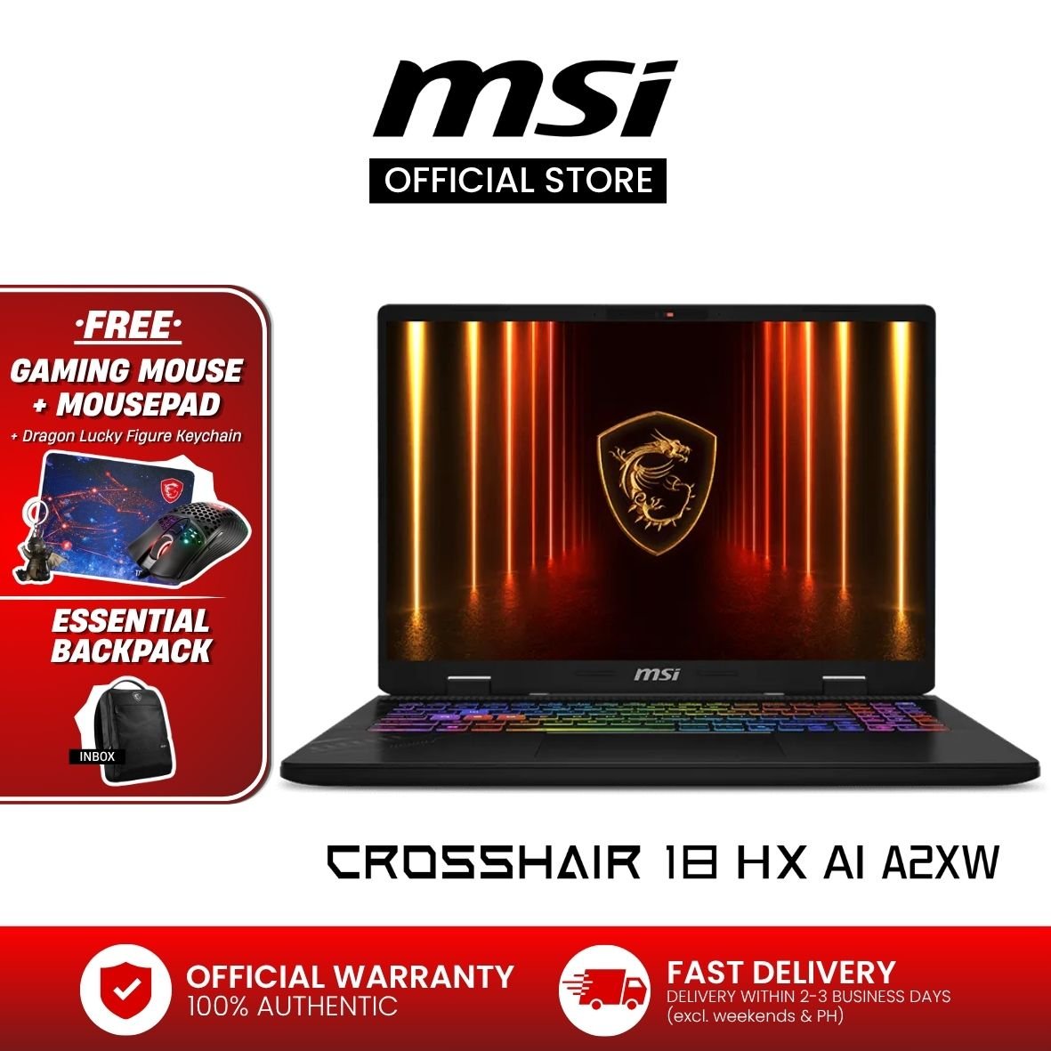 Express Delivery] MSI Crosshair 18 HX AI Gaming Laptop - Intel