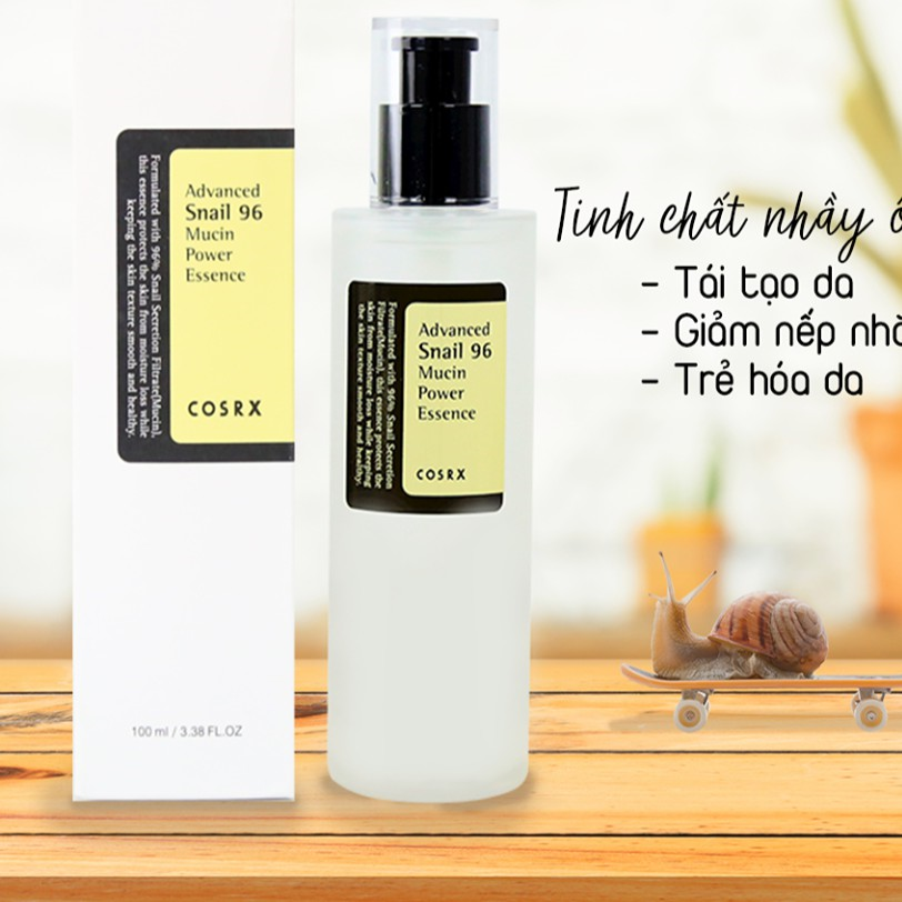 Tinh Chất Cosrx Advanced Snail 96 Mucin Power Essence Tái Tạo Da 100ml