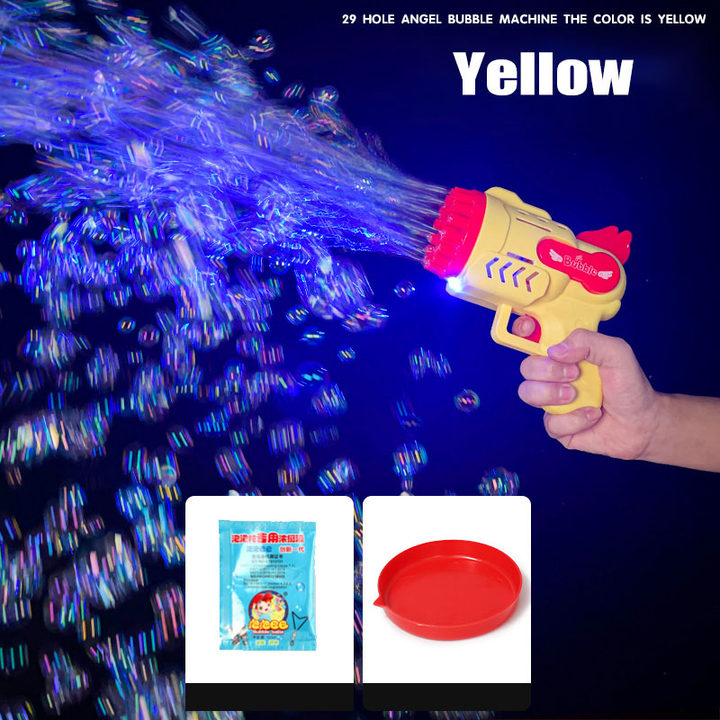 TOYSMARS Rocket Launcher Shape Bubble Maker Boom Bubble with N Holes for Kids Rocket Bubble Blower Automatic Bubble Toys 5000+ Bubbles per Min for Boys Girls Teens Outdoor Indoor Birthday