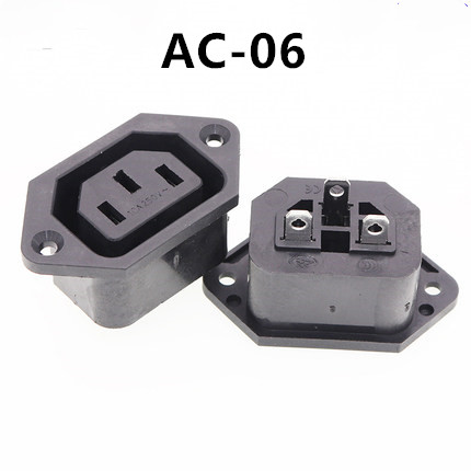 【TopazTrove】1pcs Three core power cord plug socket male / female ac-01 ...