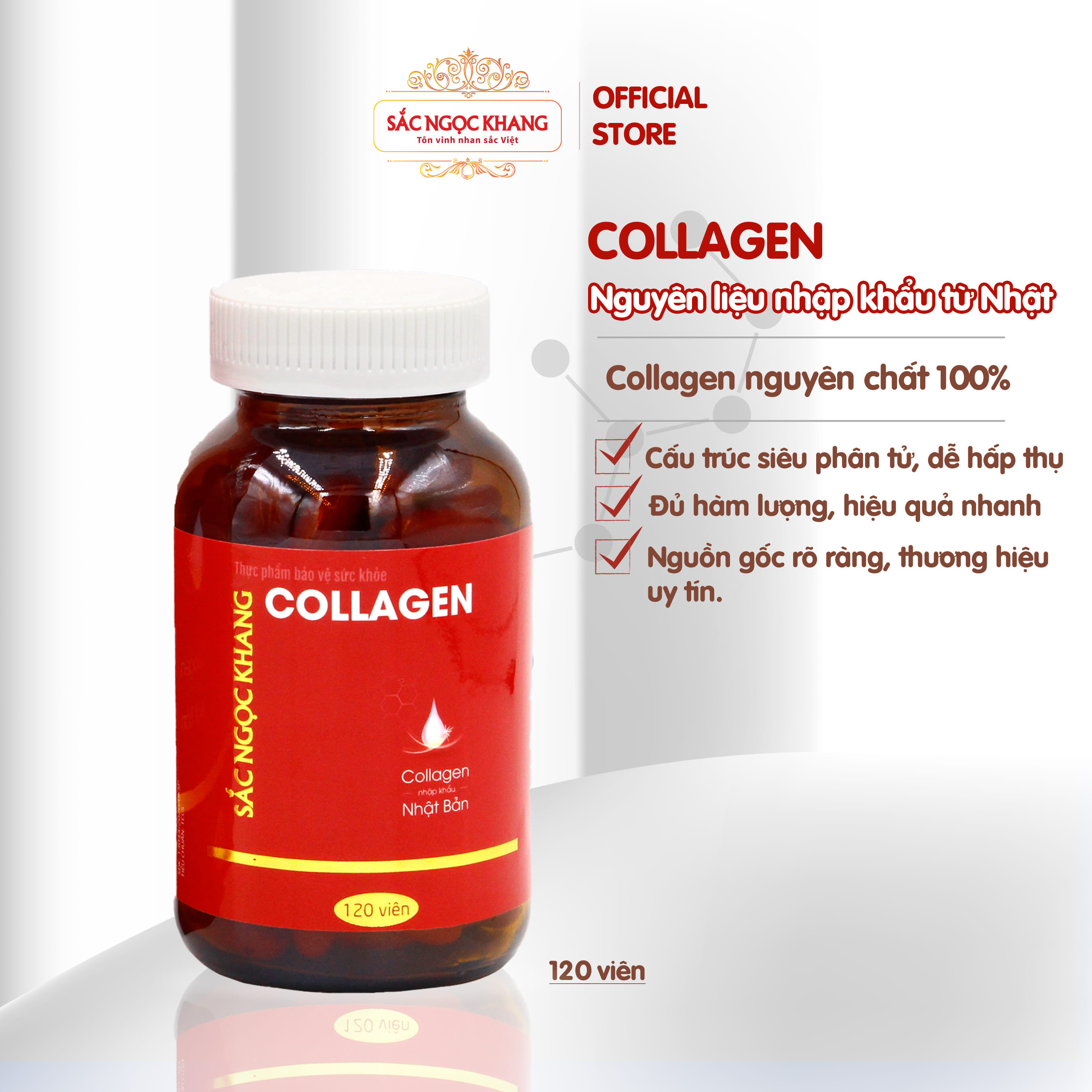 Collagen sắc ngọc khang thế hệ mới 100% từ nhật bản hộp 120 viên - ảnh sản phẩm 2