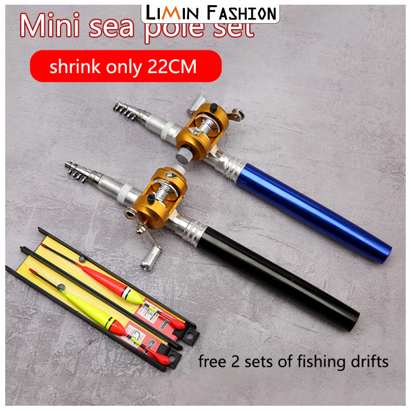 Portable Telescopic Fishing Pen Aluminum Alloy Mini Pocket Pen