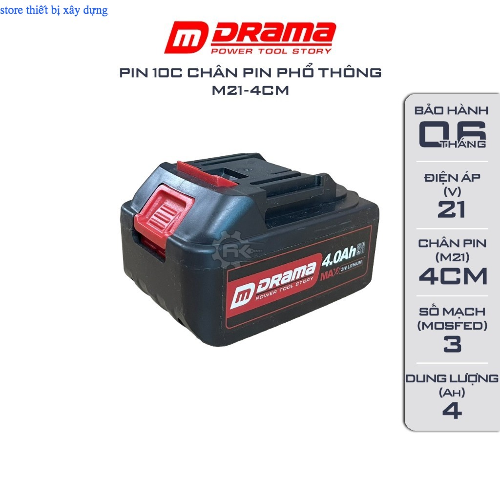 Pin drama 10 cell, 15 cell, 20 cell mạch 3-4 mosfed, cell pin 1500mah - 1800mah, có đèn báo pin, thiết bị xây dựng