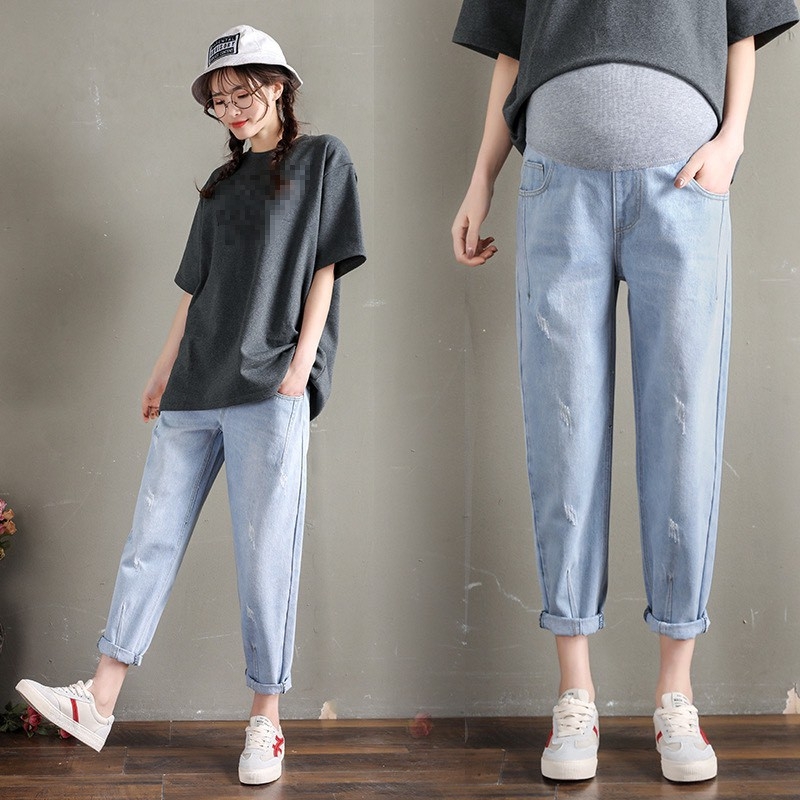[Sale sốc 1]Quần Bầu Xinh Quần Jean Bầu Trẻ Trung Năng Động