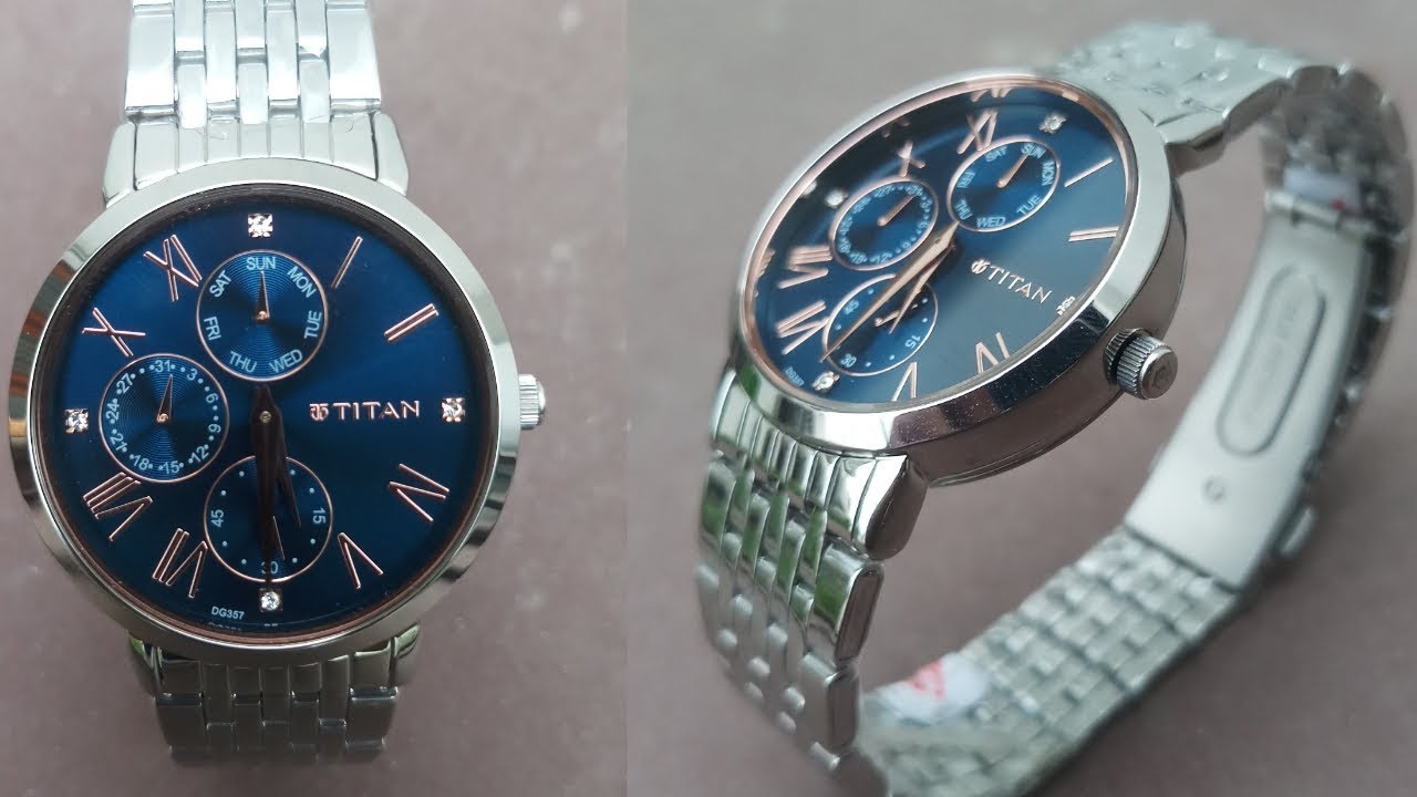 Titan Neo II Blue Dial Silver Stainless Steel Strap Analog Women's