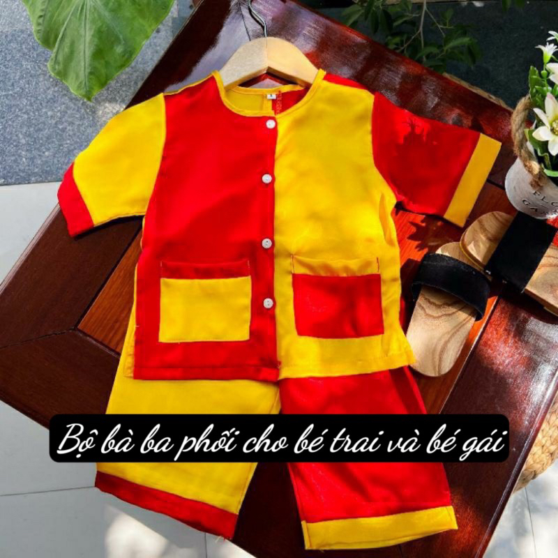 Bộ quần áo bà ba phối cho bé