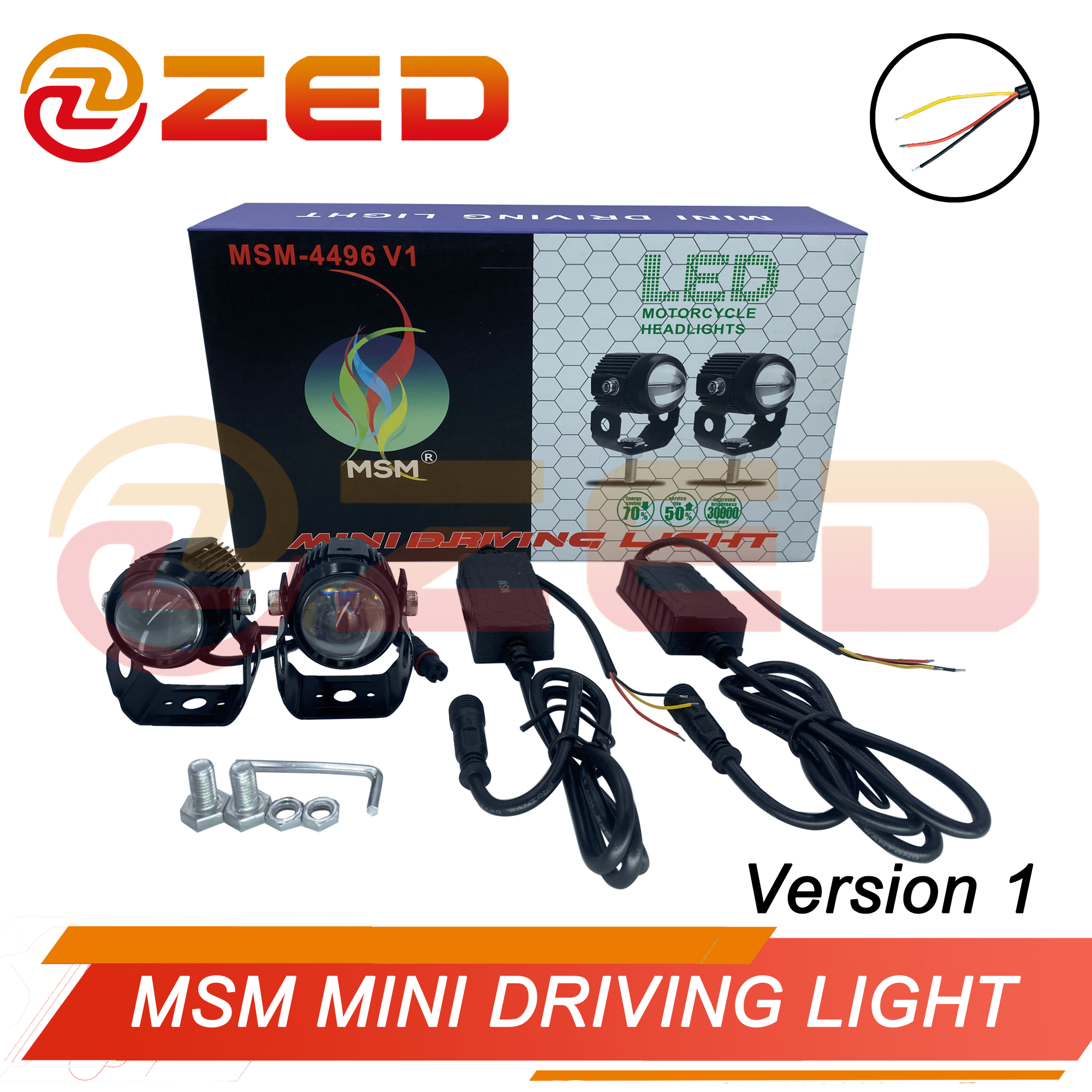 MSM Mini Driving Light V1 Version 1 High Quality Auxiliary Light ZED