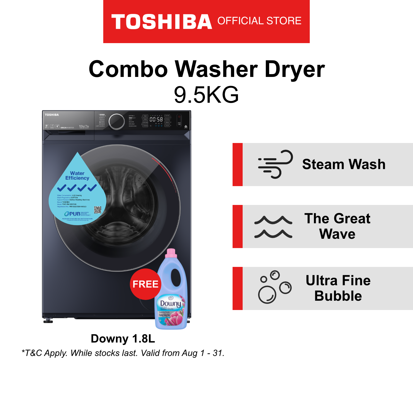 toshiba t15 washing machine