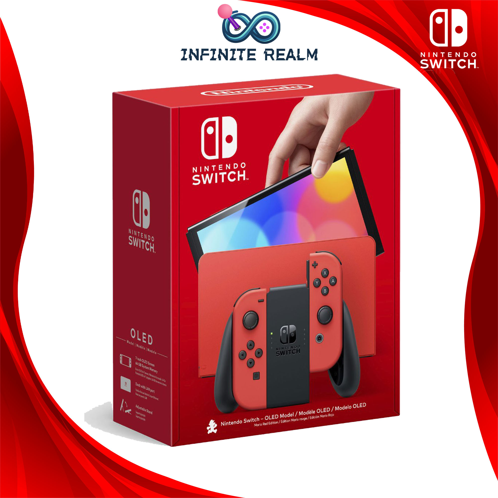 Nintendo Switch OLED Console Mario Red Edition 1-Year Local