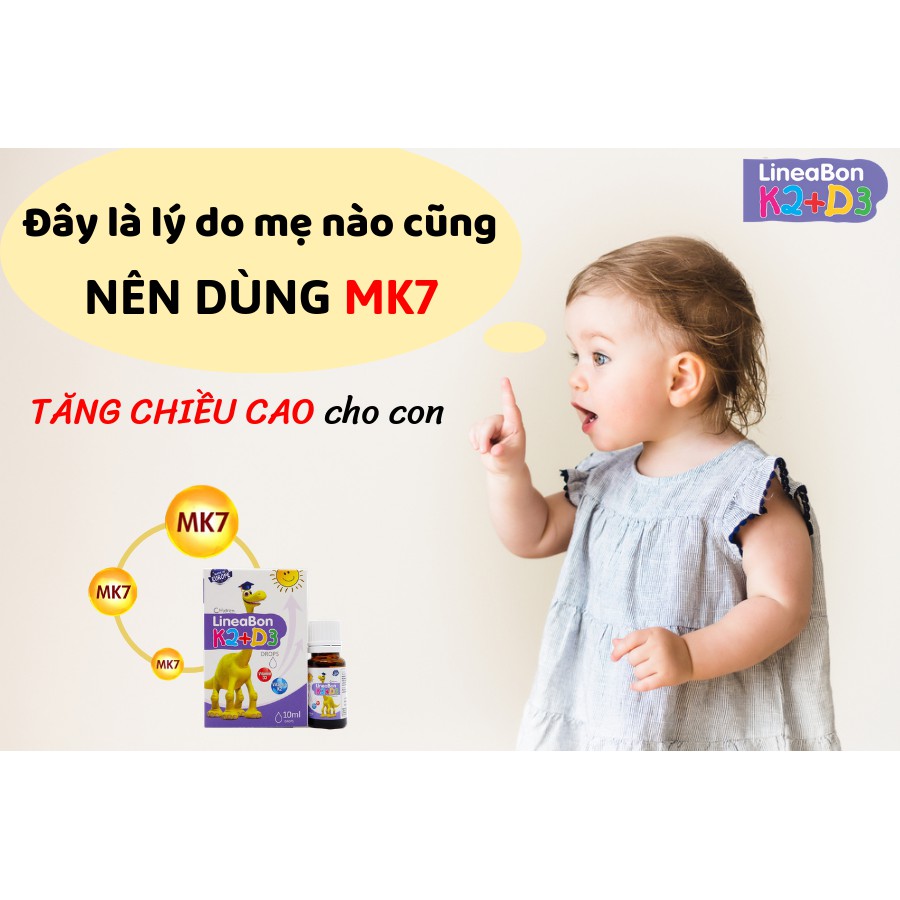 Lineabon K2 D3 tăng chiều cao cho trẻ sơ sinh