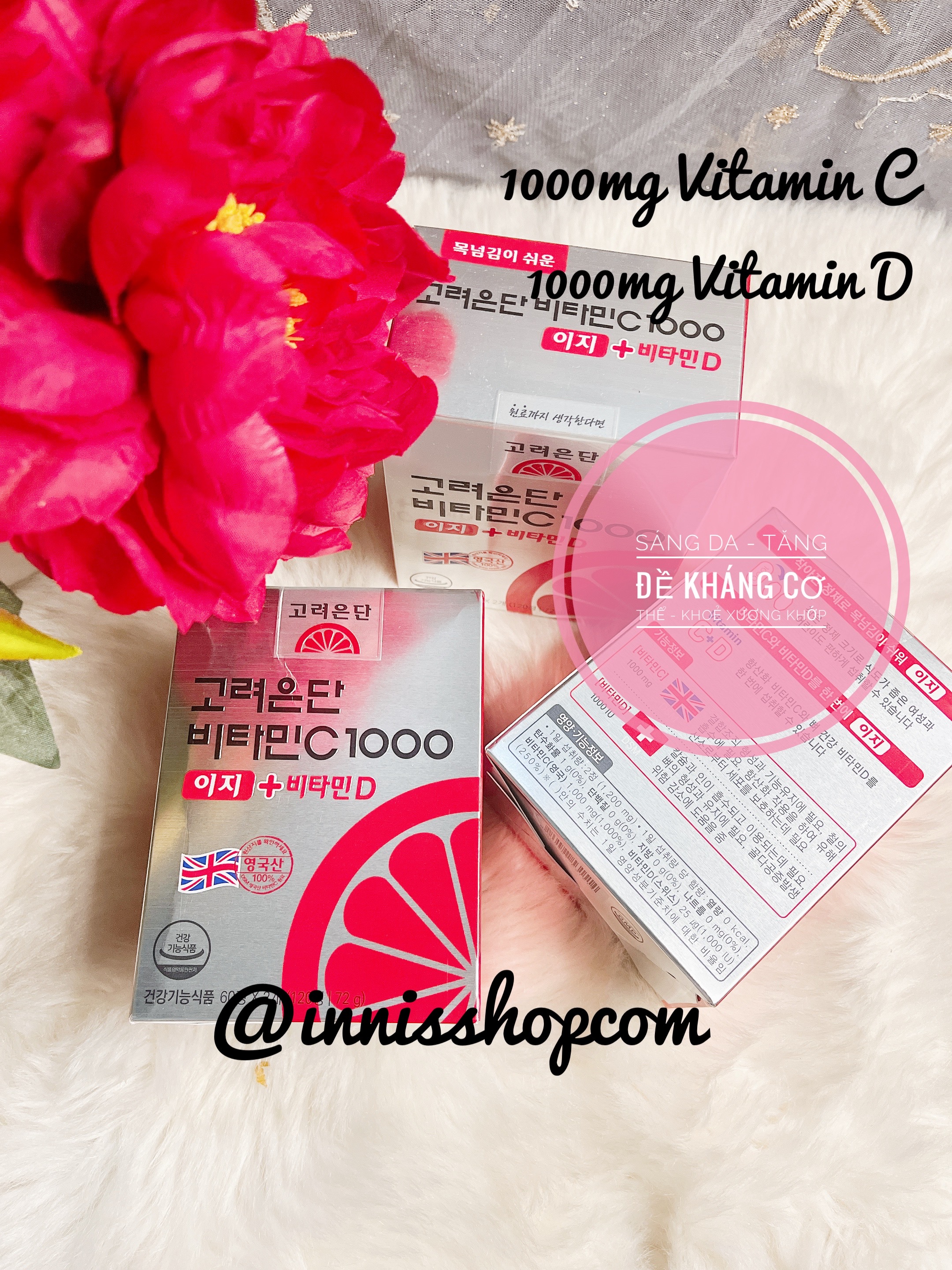 Vitamin C& D Eundan 1000 Hàn Quốc 120vien