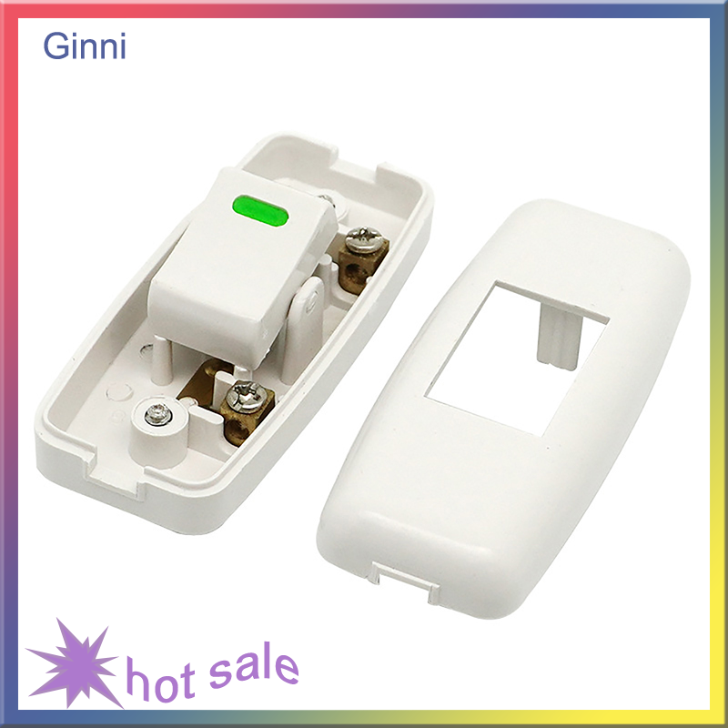 Ginni 1Pc Light Switch For Home Classic White Inline ON OFF Table Bedside Lamp Desk Light Cord Cable Switches Electrical Accessories