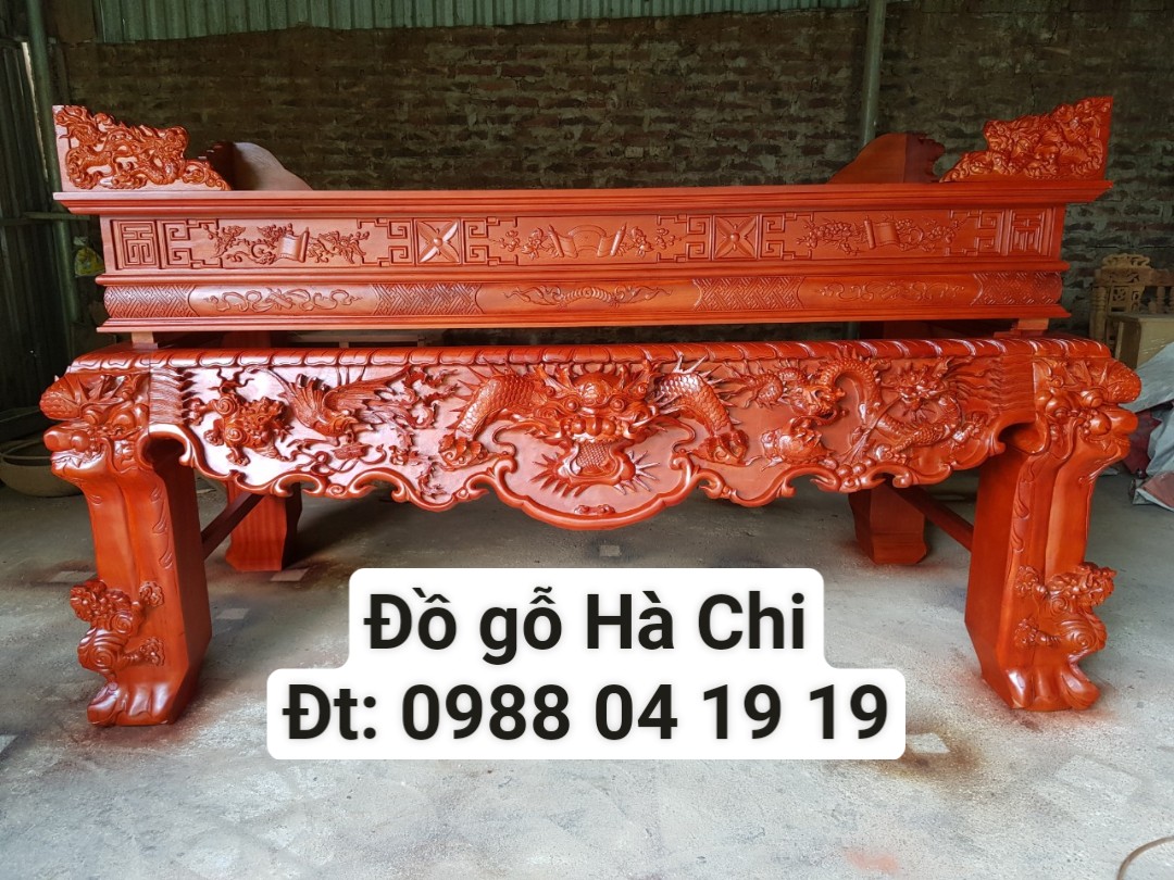 Sập Thờ Chân 22 2m17x107 gỗ gụ