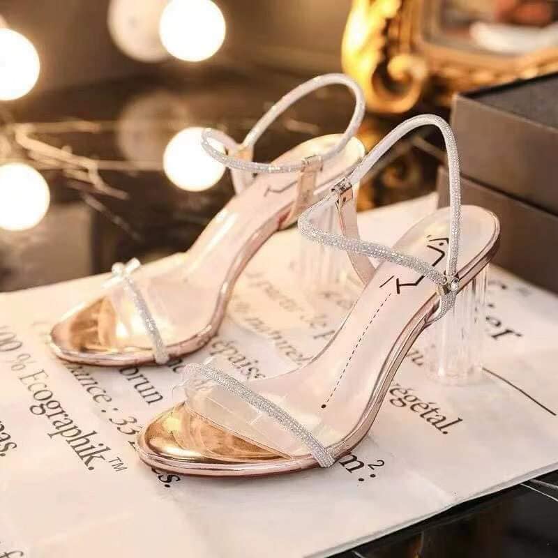 glass slide heels