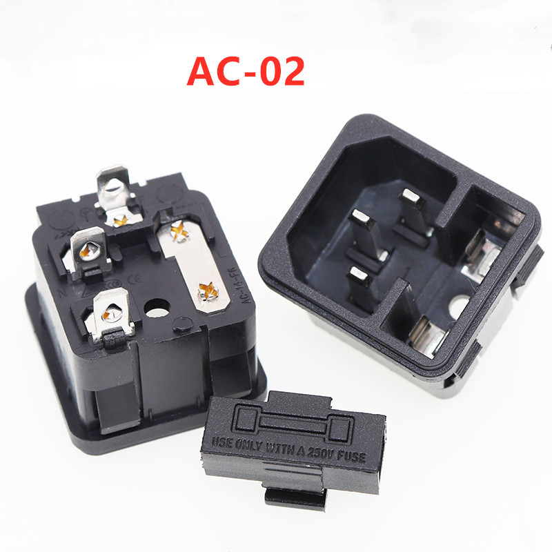 【TopazTrove】1pcs Three core power cord plug socket male / female ac-01 ...