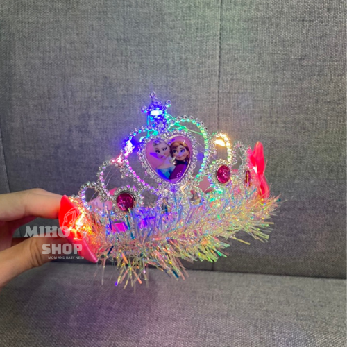 Cài tóc vương miện công chúa có đèn cho bé - vương miện cho bé