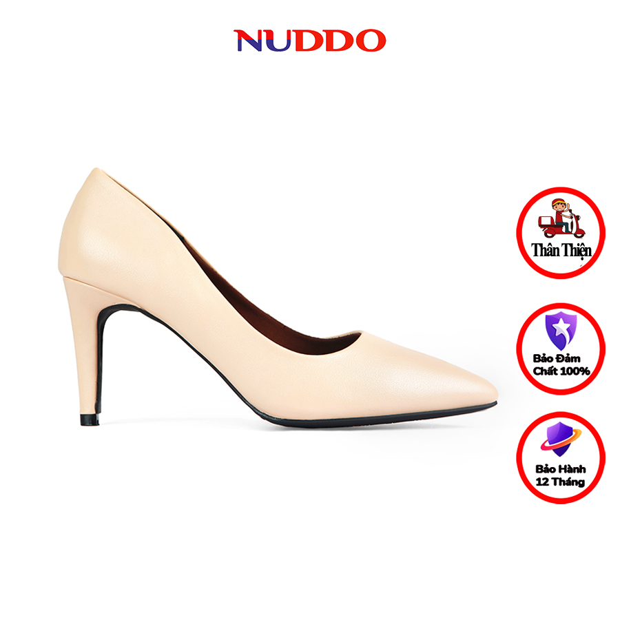 Giày cao gót nữ thời trang công sở Nuddo 7 phân gót nhọn da mềm cao cấp thumbnail