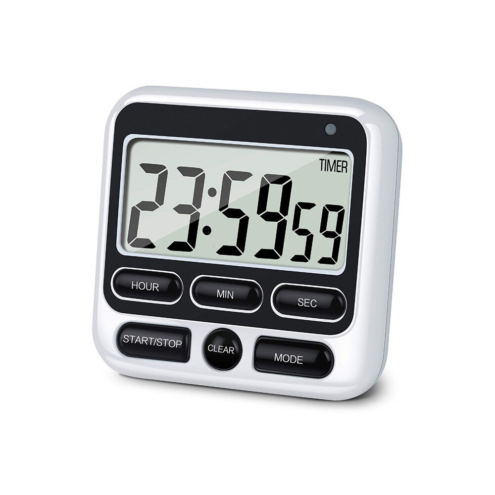 diymore slope Digital Kitchen Timer with Mute/Loud Alarm Switch ON/Off Switch 12 Hour Clock & Alarm Memory Function Count Up & Count Down for Cooking