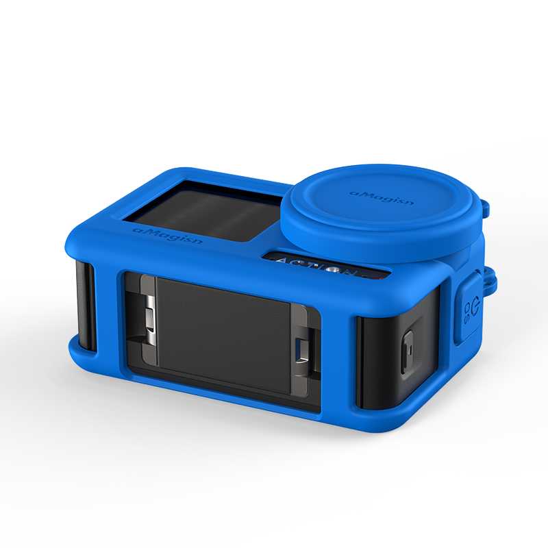Vỏ silicon cho DJI hành động 4 3 + Nắp đậy ống kính camera thể thao Phụ kiện bảo vệ điện thoại