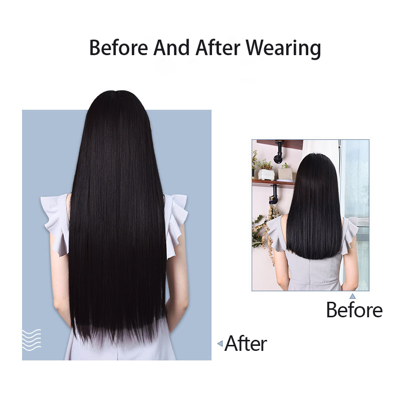 Phần mở rộng tóc dài thẳng có kẹp cực dài 100cm dành cho nữ