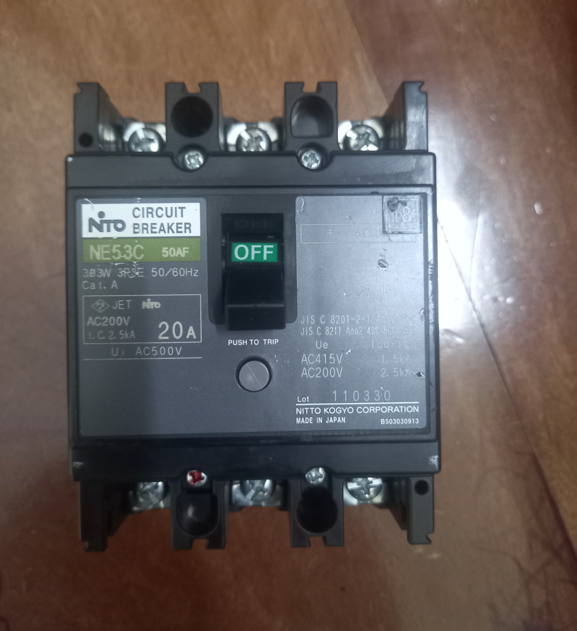 APTOMAT NHẬT BẢN 3 PHA  5A ĐẾN 100A 380V