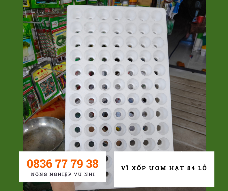 Vĩ xốp ươm hạt 84  ( khay xốp ươm cây)- hatgiong24h