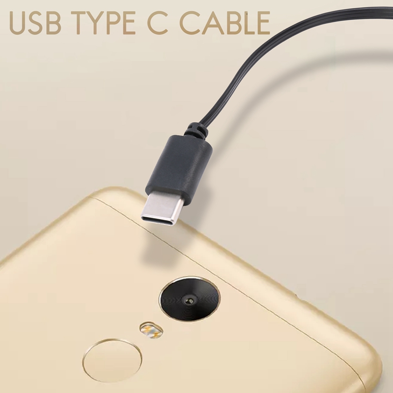 USB Type C USB 3.1 Retractable Cable Charger Charging Type-C USB-C Cable Black